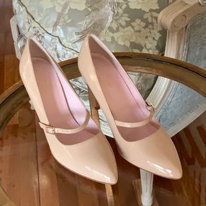 Nude patent leather Kate spade heels